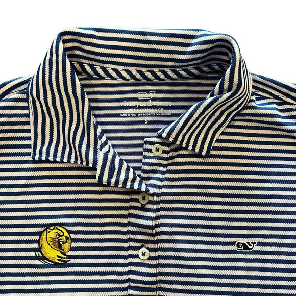 Vineyard Vines Womens Small Lander University Bearcats Striped Short Sleeve Polo - Picture 2 of 5